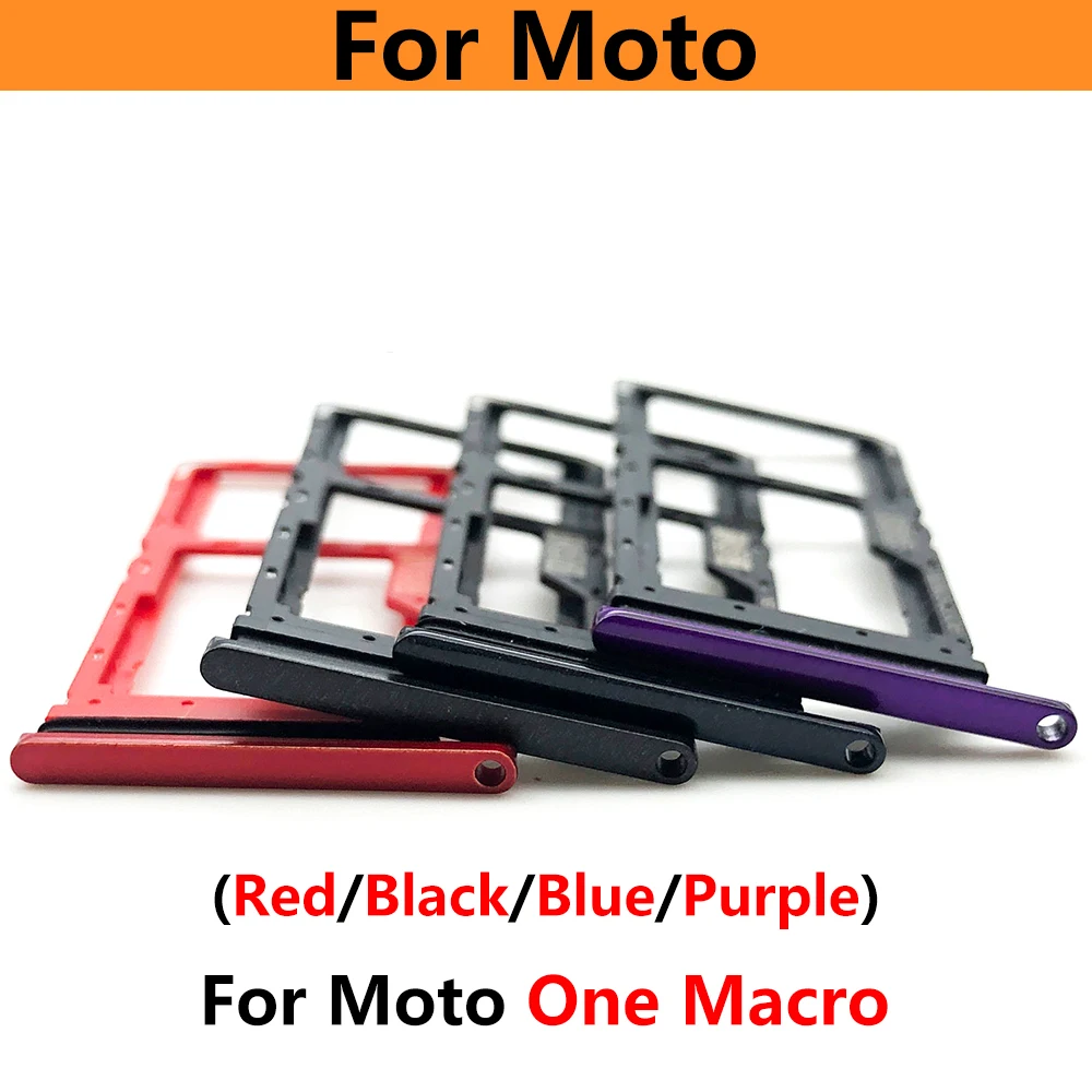 

5pcs/lot Sim SD Card Tray Holder For Moto E6 Play E6S One Action One Fusion One Zoom One Macro Sim Card Tray Holder atacado