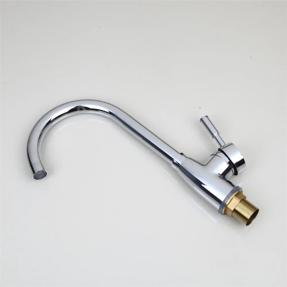 KEMAIDI Stainless Steel Swivel Kitchen Faucet 360 Degrees Chrome Brass Mixer Basin Sink Water Tap | Обустройство дома