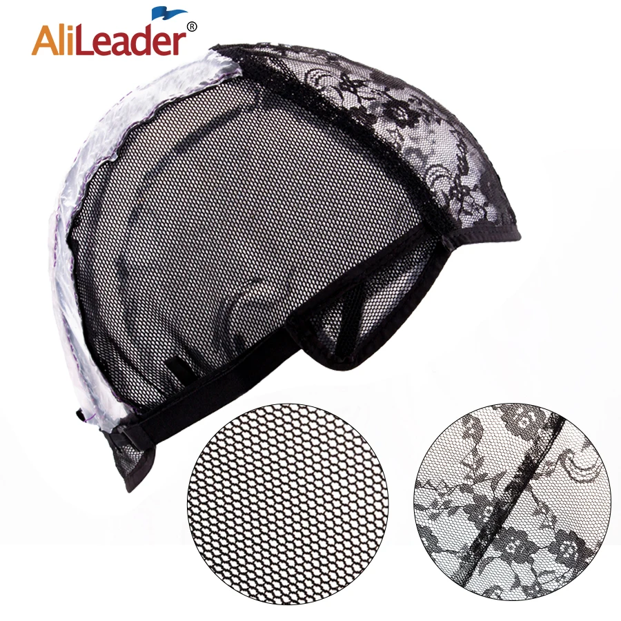 

Alileader Factory Selling Glueless Wig Cap For Making Wigs Adjustable Lace Caps With Breathable Net Best Quality Wig Accessories