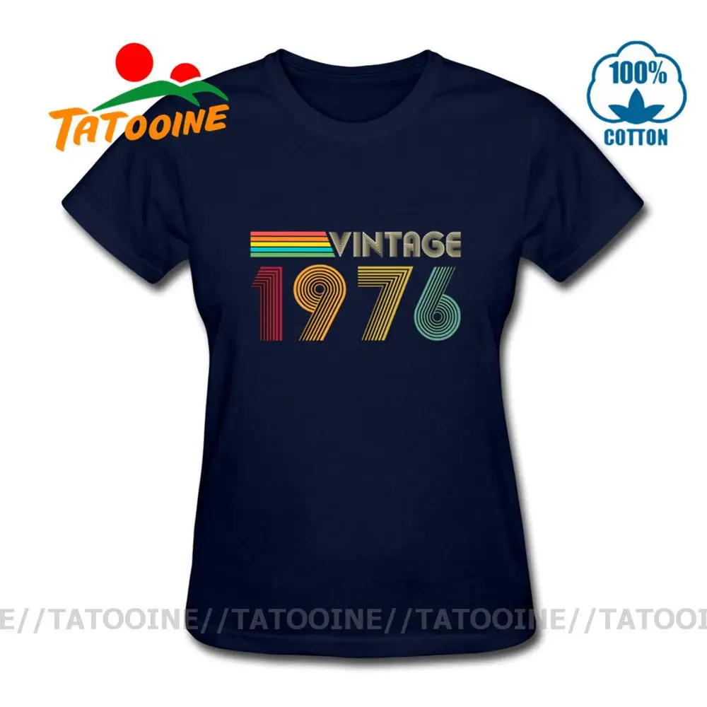 Винтажная футболка в стиле ретро 70-х 1976 женская модная для новорожденных Женская