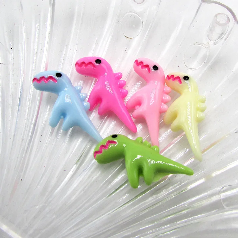 50 шт. Мультяшные животные резиновый Единорог динозавр плоская спина кабошон