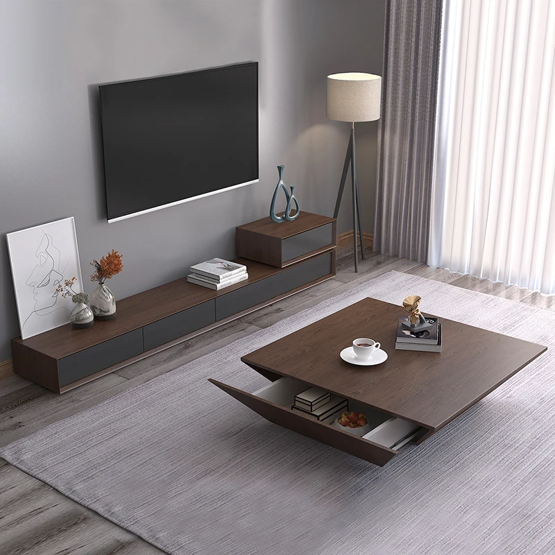 

Чайный столик с деревянным дизайном, подставка для телевизора в гостиную, многофункциональный мраморный кожаный Овальный шкафчик + подстав...