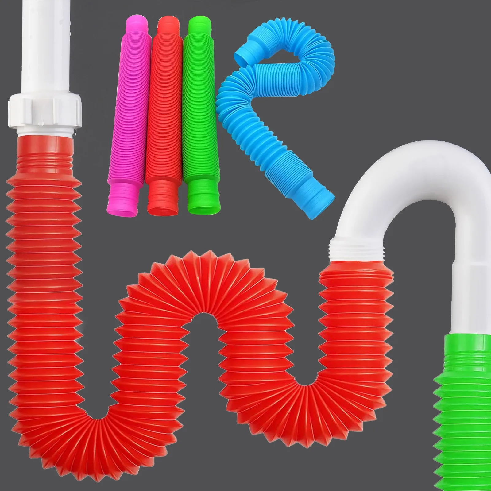 

4 шт., разноцветные соединительные трубки для канализации, 2,9 см