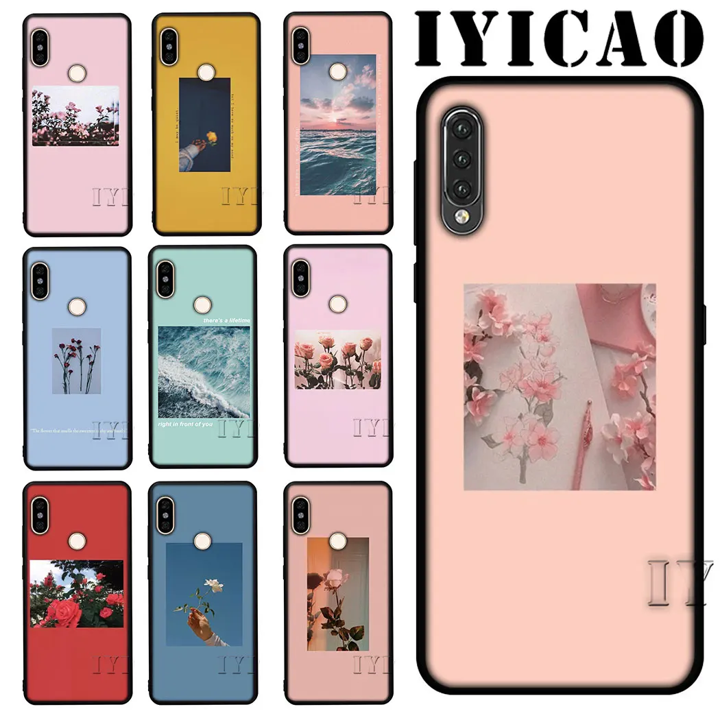 IYICAO печать цветущие цветы Мягкий силиконовый телефон для Redmi 4A 4X 5A 6A 5 6 Plus 7 S2 Note 4X5