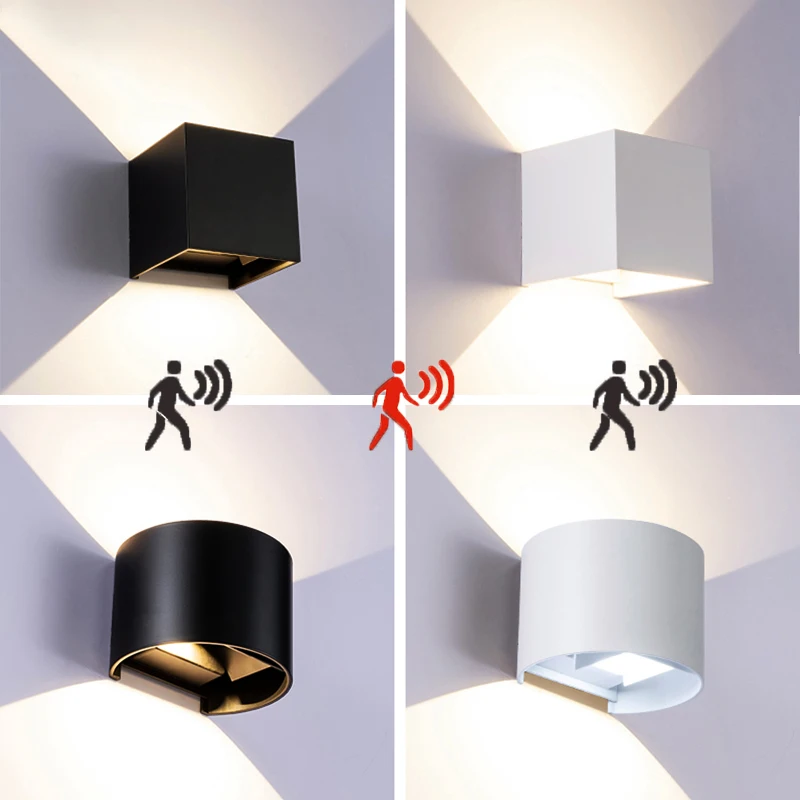 

LED Outdoor Wall Light Waterproof IP65 Wall Lamp Motion Sensor Night Light AC90-260V Courtyard Garden Porch Corridor Wall Sconce