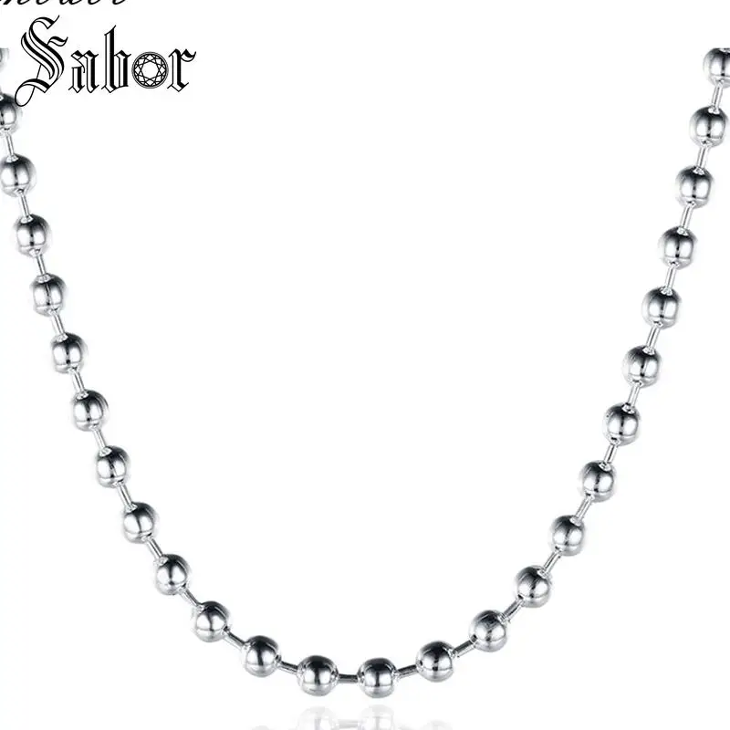 3 мм геометрическое жемчужное звено цепочка ожерелье серебряного цвета для