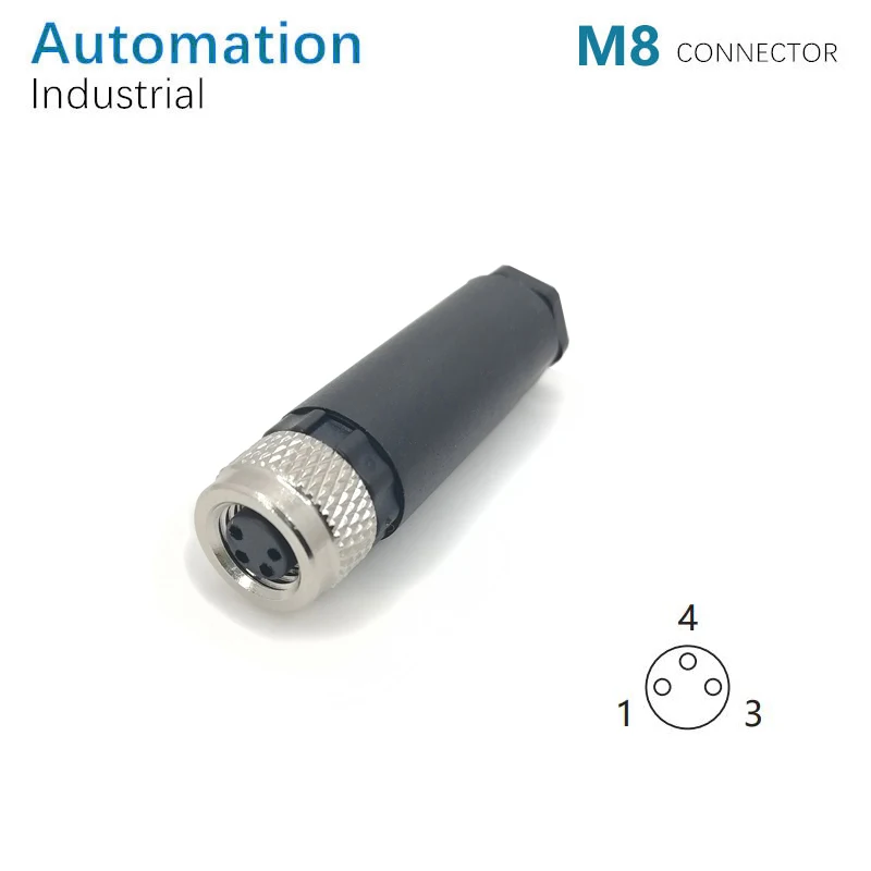 

M8 Connector, 3Pin, Female, IP67，CE, ROHS