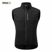 wosawe autumn winter mens cycling vest windproof thermal fleece warm cycle mtb road mountain bike bicycle vest running vest
