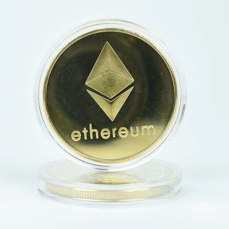 

Collection Gift 40mm Gold Plated ETH Coin Ethereum Metal Cryptocurrency Coin