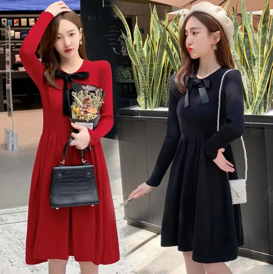 Беременности и родам новая зимняя вязаная одежда для беременных твердые Цвет