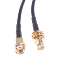 5m standard rp sma male to female mf jack wifi antenna extension cable lead wire gold plated universal