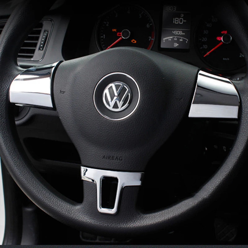 3 шт. декоративные блестки на руль для Volkswagen VW Golf 6 MK6 Polo Jetta MK5 2009 2010 2011 | Автомобили и