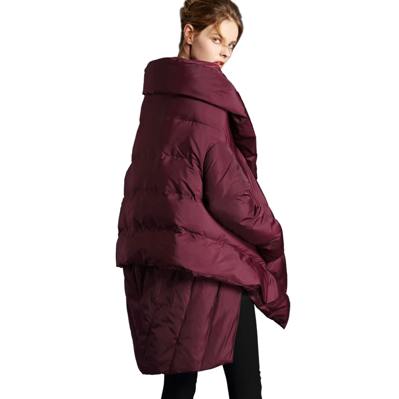 Новинка 2019 утепленный пуховик модная женская пуховая куртка парка накидки