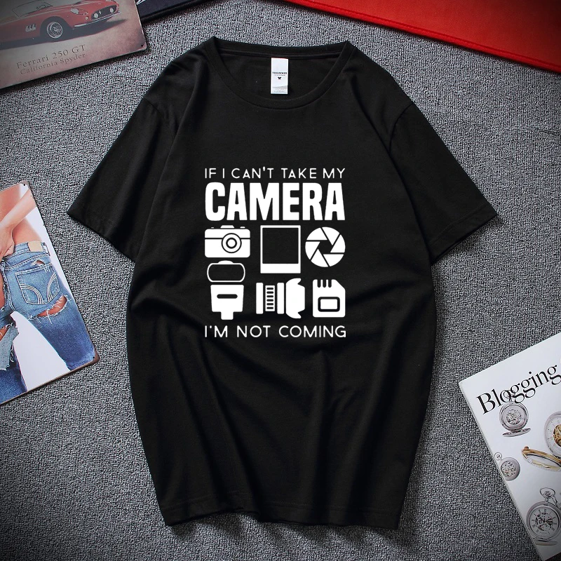 

Men Short Sleeve t shirt Heartbeat of Camera T Shirts Men New Summer Short Sleeve Cotton Fashion Photographer T-shirts Tee Tops