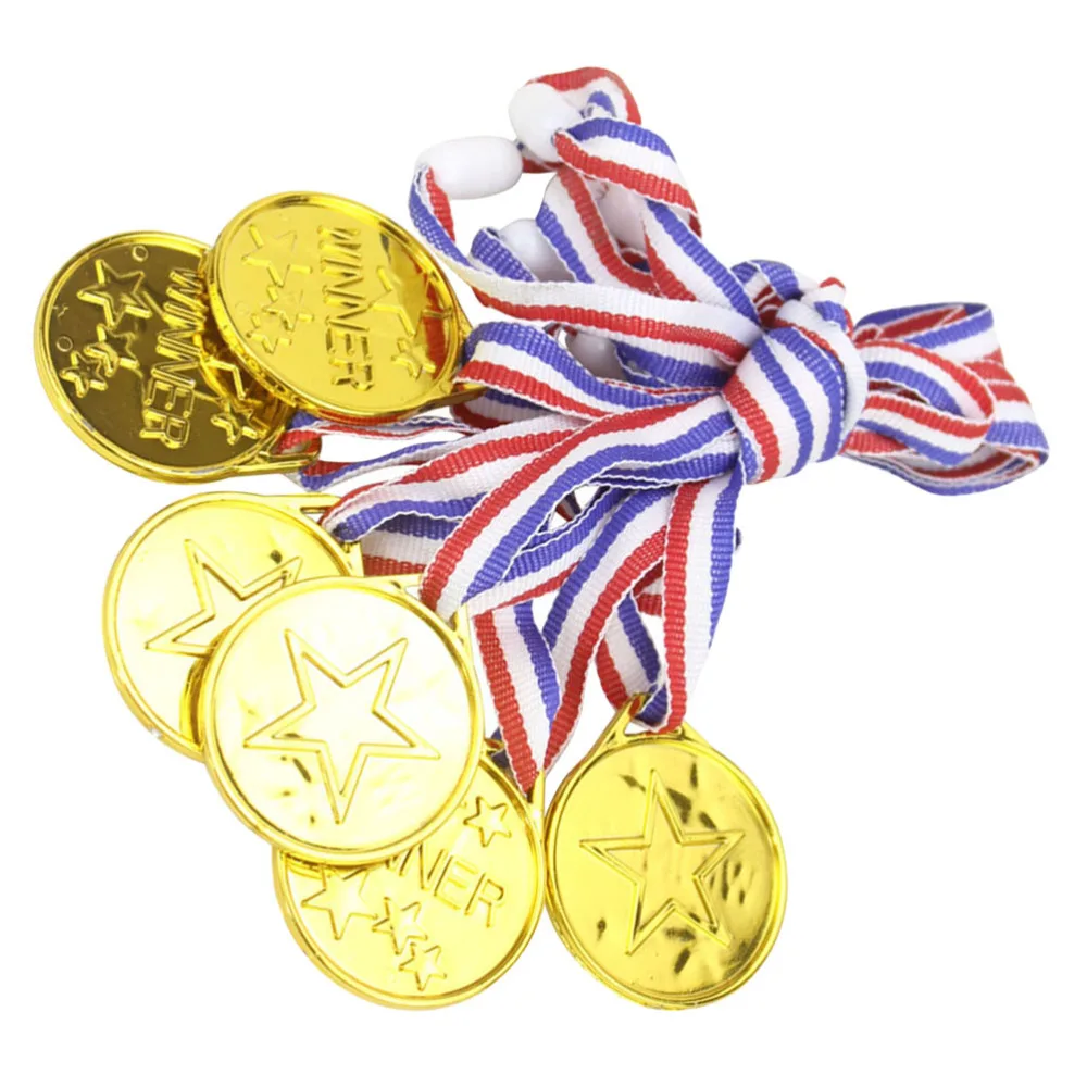 

12pcs Gold Medal Model Winner Award Medals for Sports Competitions Matches Party Favors