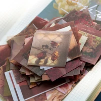 100 sheets retro printing ins washi paper sticker decorative scrapbook journal planner stickers stationery school supplies