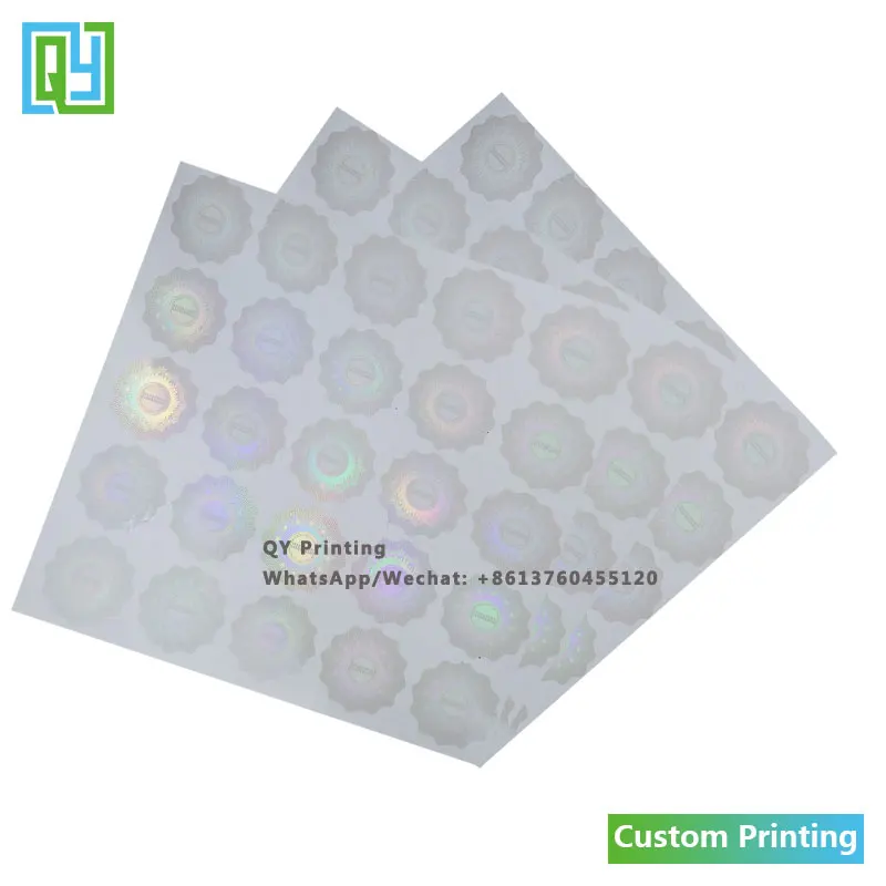 10000pcs 25x25mm Free Shipping Custom Transparent Security Hologram Stickers Stamp 3D VOID Labels | Канцтовары для офиса и