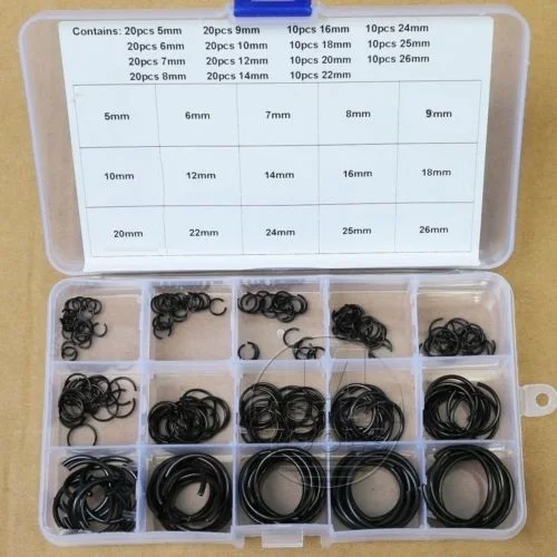 

230Pcs 15 Kinds of Steel Internal Circlip Retaining Ring Snap Ring Washer Kit