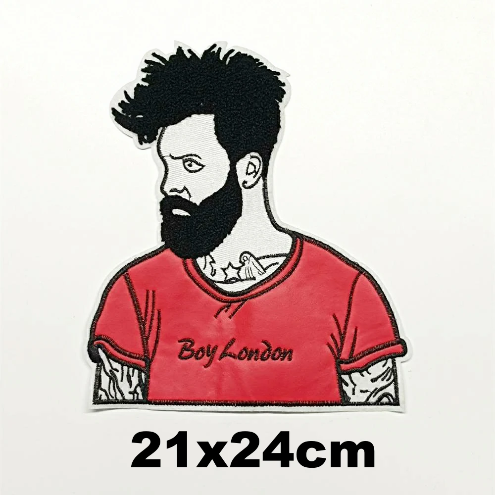 

Design large embroidery big boy animal cartoon patches for clothing HE-3168