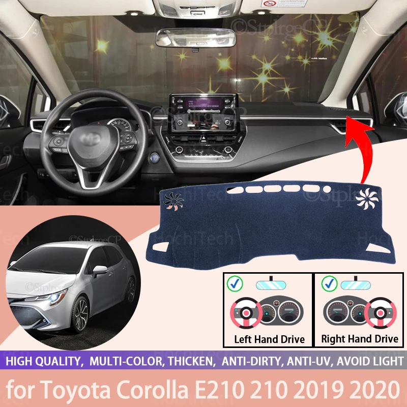 

Для Защитные чехлы для сидений, сшитые специально для Toyota Corolla E210 210 2019 2020 анти-скольжения приборной панели автомобиля крышка защитная накладка автомобильные аксессуары коврик от солнца