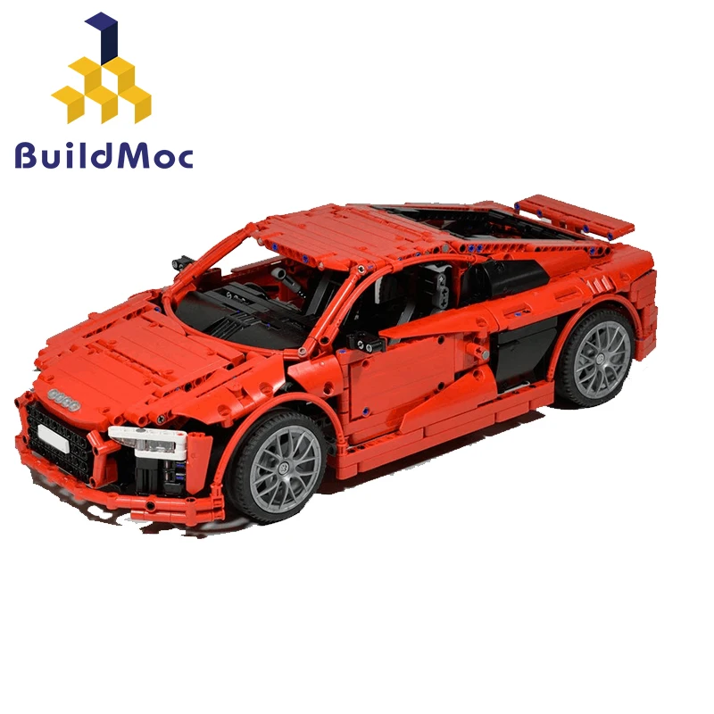 C250 No motor BuildMoc для MOC Lamborghini Audi R8 V10 Ferrarii 458 Строительные блоки Набор игрушек DIY развивающий подарок для детей на день рождения - Цвет: C250 No motor