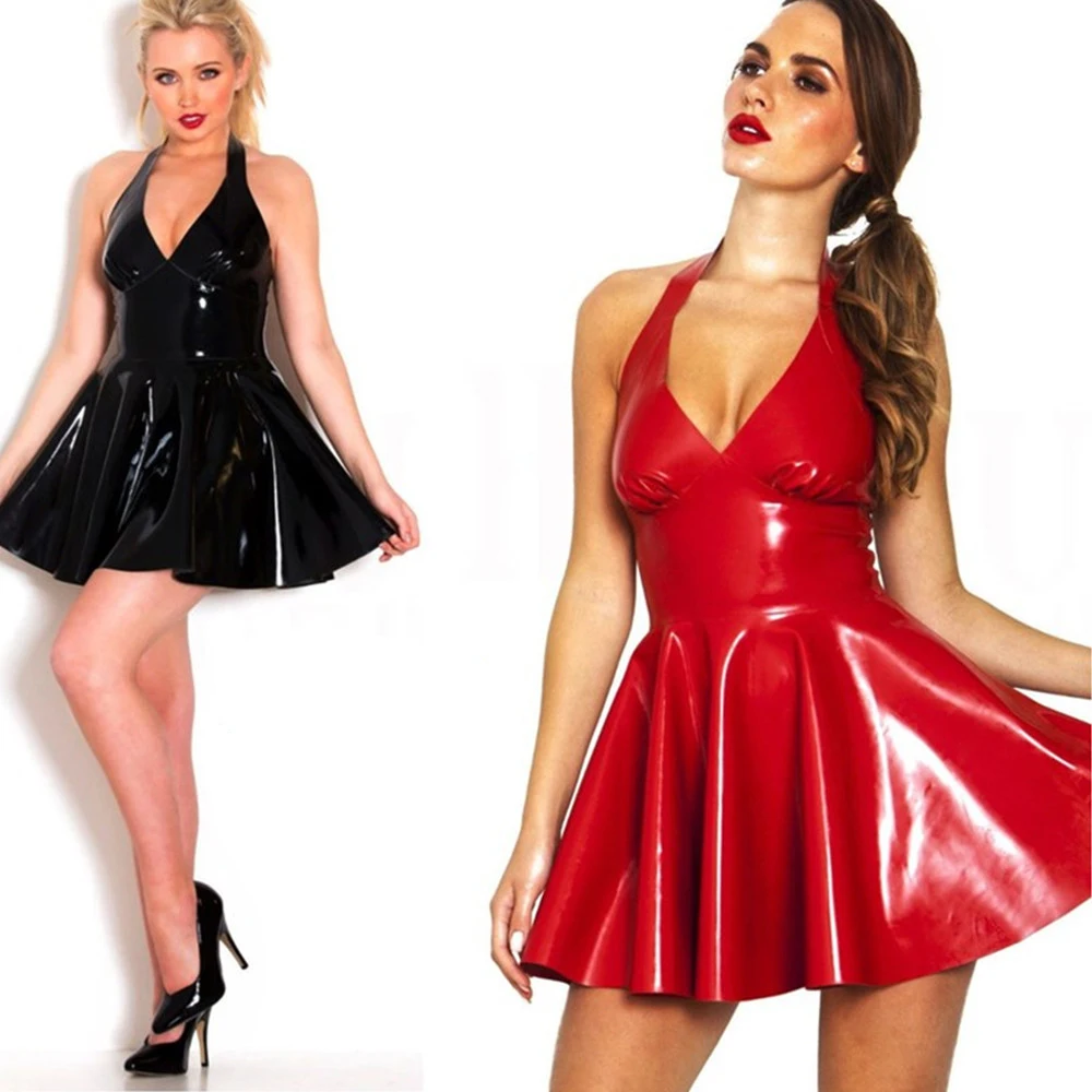 S-XXL женское сексуальное нижнее белье из искусственной кожи с мокрым эффектом