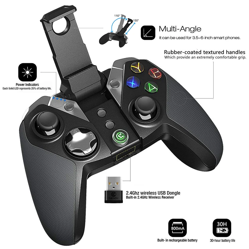 Беспроводной Bluetooth геймпад GameSir G4 джойстик для телефона на Android ПК PS3 Windows 10/8 1/8/7 |