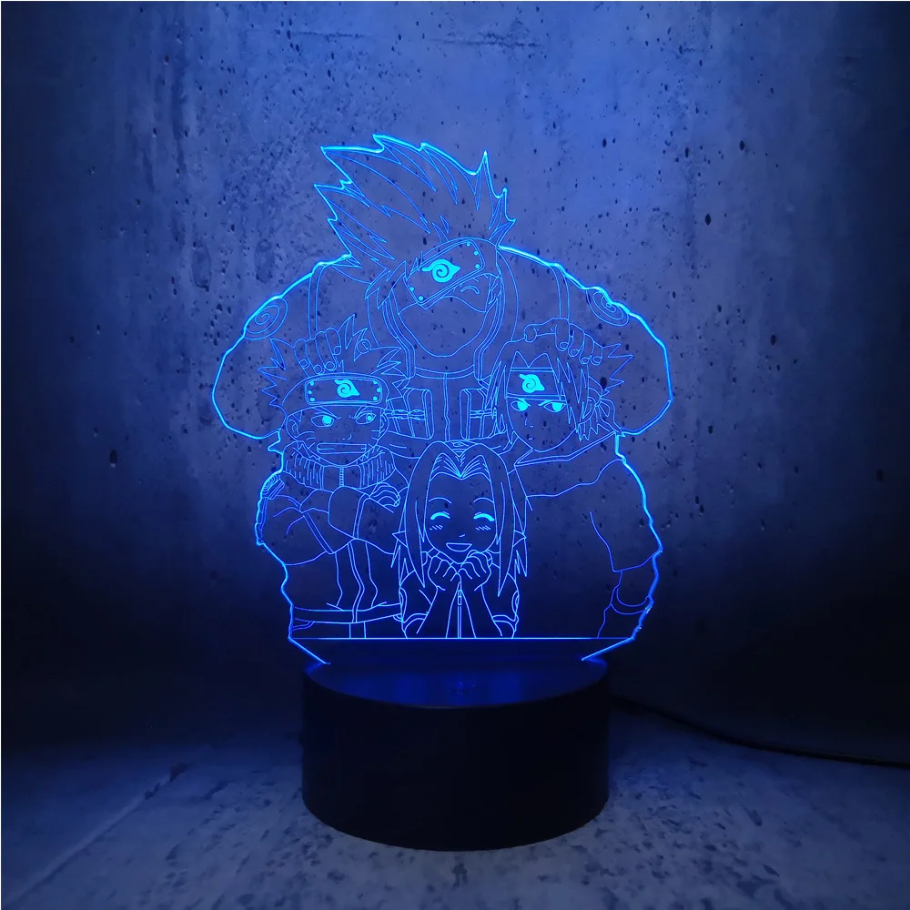 3D Иллюзия светодиодный ночной Светильник производства компании &quotKakashi&quot и три
