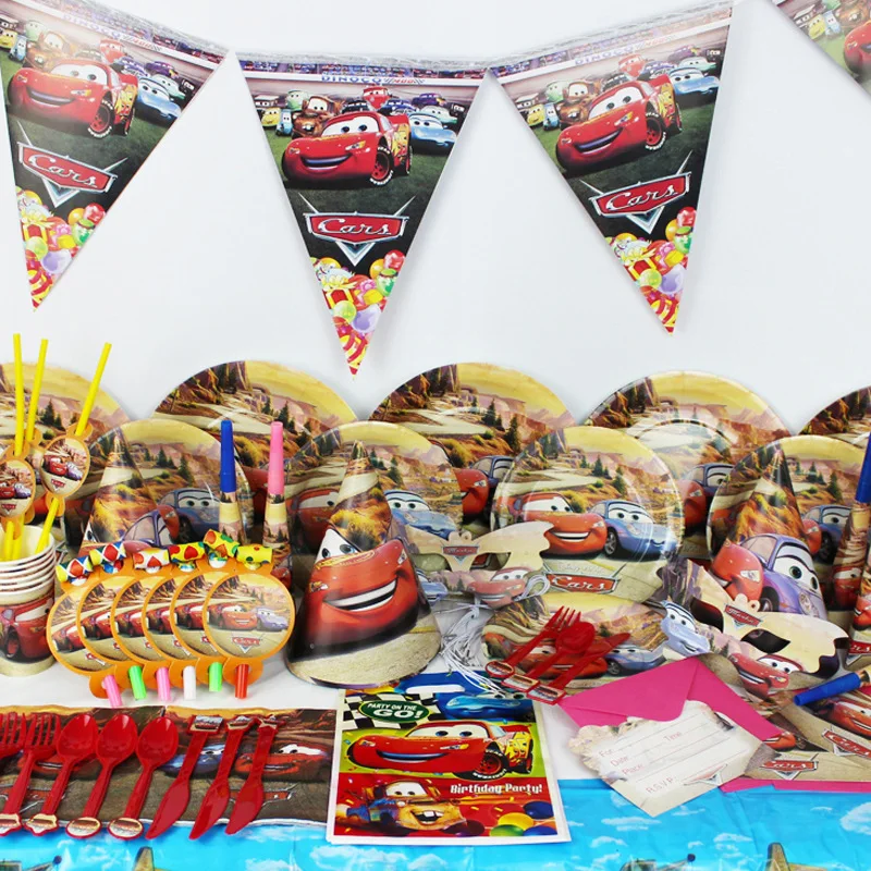 

Cars Lightning Mcqueen Theme Birthday Party Decorations Paper Cups Plates Napkin Tablecloth Kid Birthday Party Decor Baby Shower
