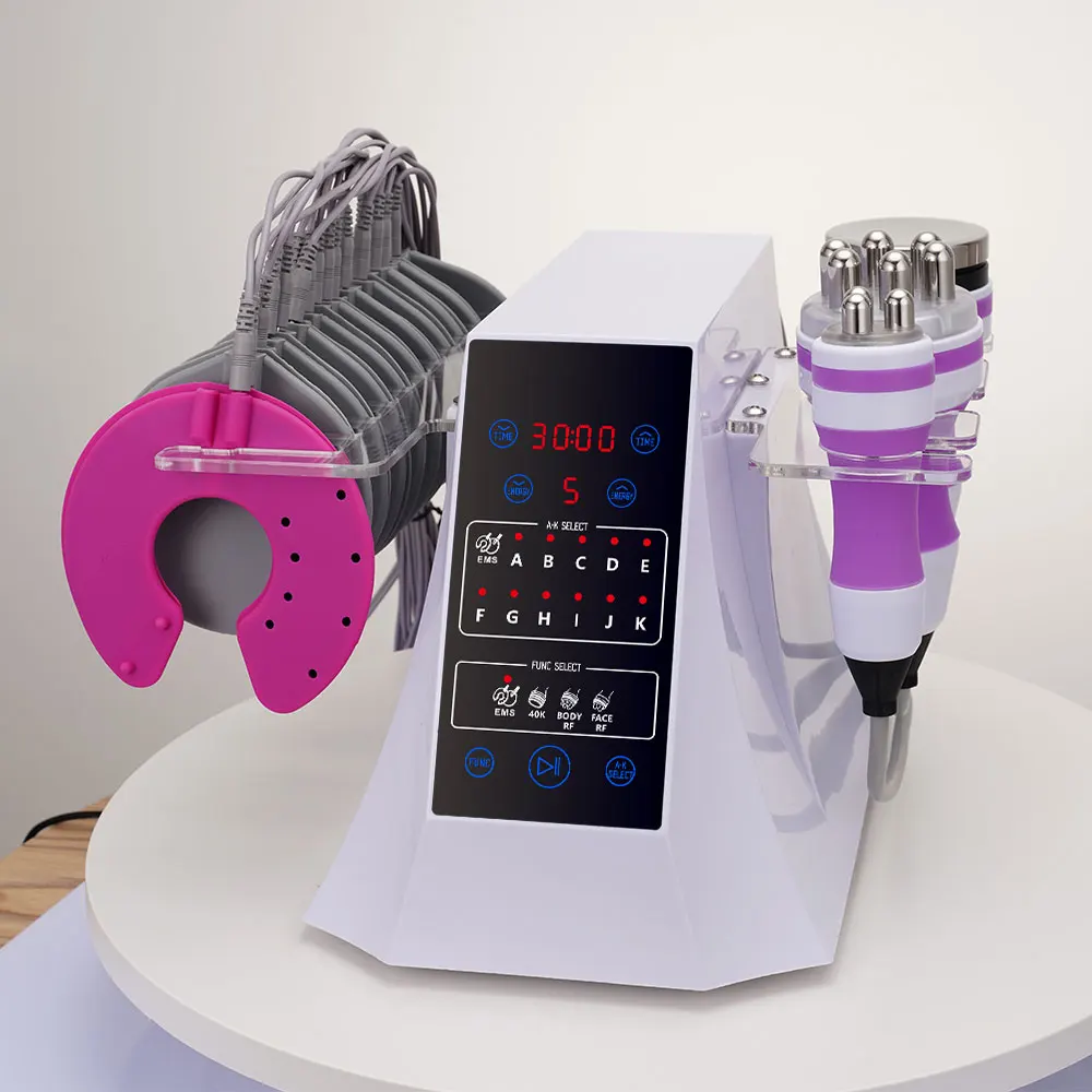 4 в 1 Унознойшен Кавитация 40К Машина для похудения RF Body Slimming EMS тренировка мышц красоты салона