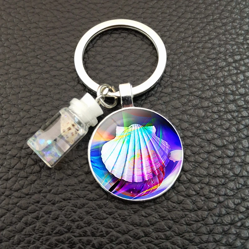 Брелок для ключей в виде морской черепахи Дельфина ракушки стеклянной