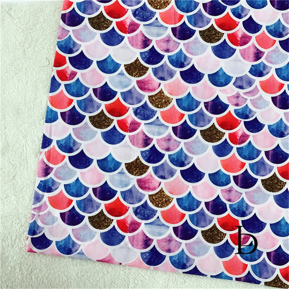 Wide110cm Радужная рыбья чешуя звездное небо облака космическая ткань 100% хлопок