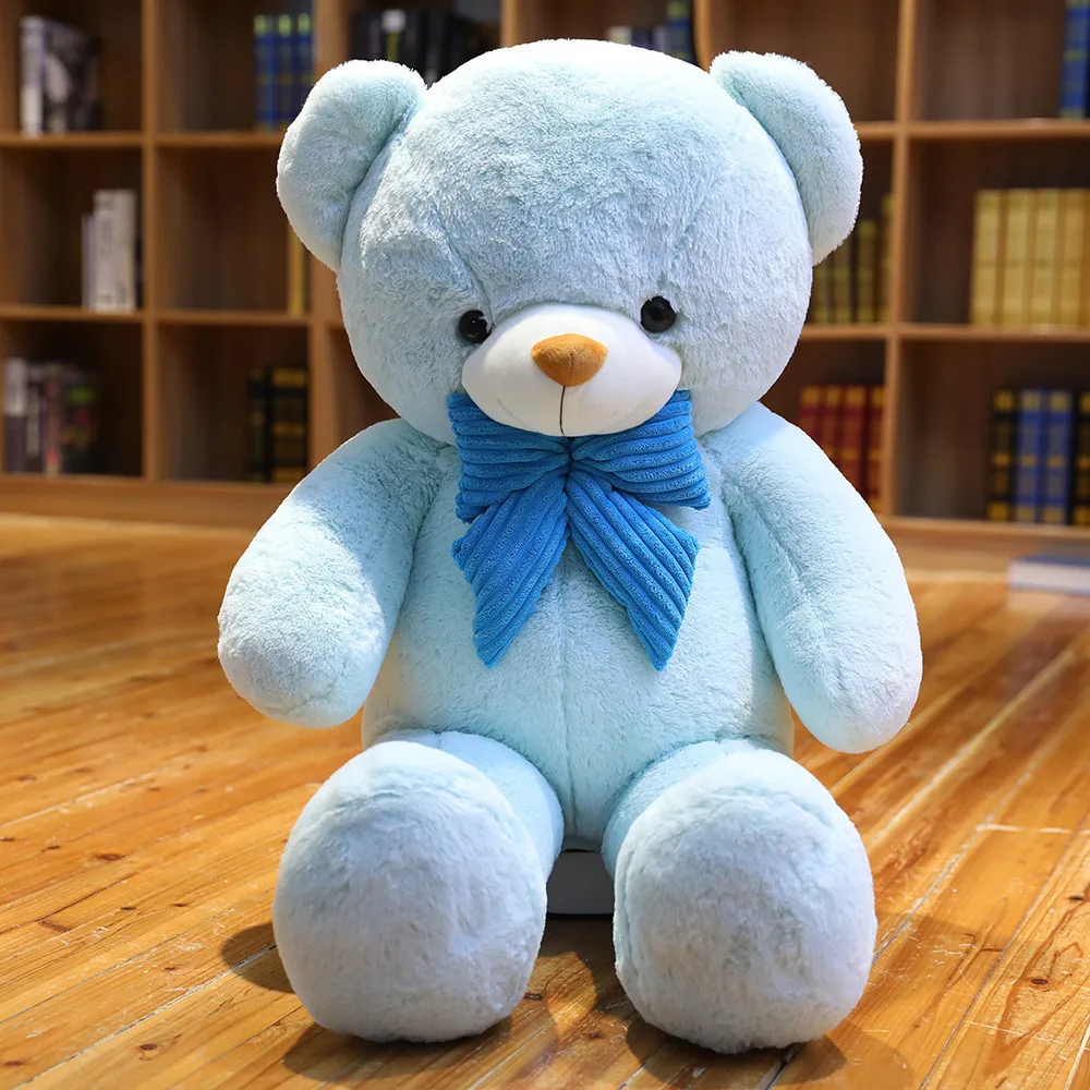 

Cartoon Cushion Blue/pink/white 80-100cm Cute Colorized Bear Plush Toys Teddy Bear Doll Stuffed Plush Animals Pillow Toy