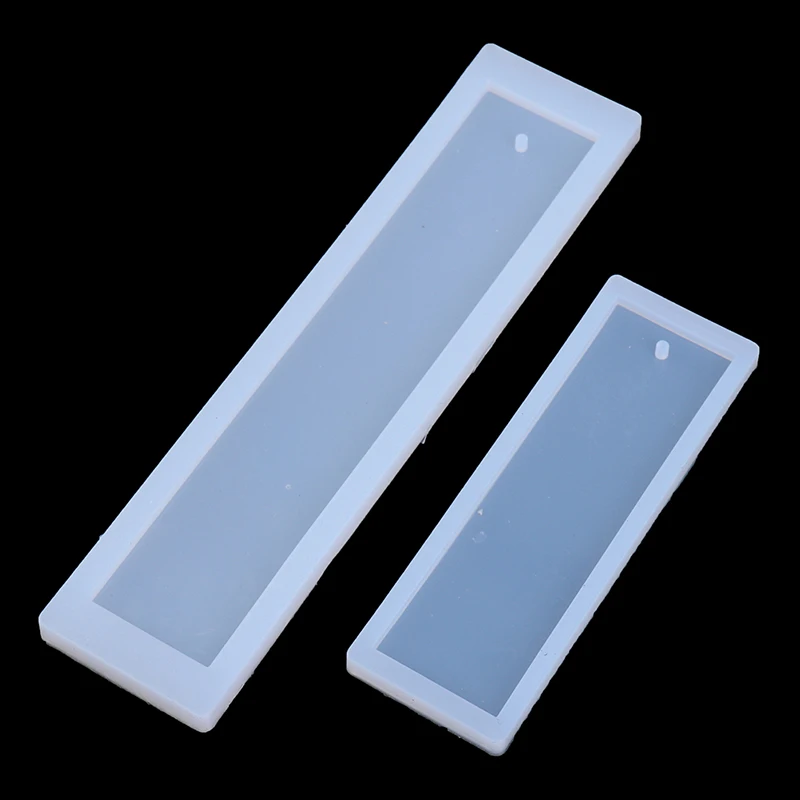 2Pcs Rectangle Silicone Bookmark Mold DIY Mould Making Resin Jewelry Craft Transparent |