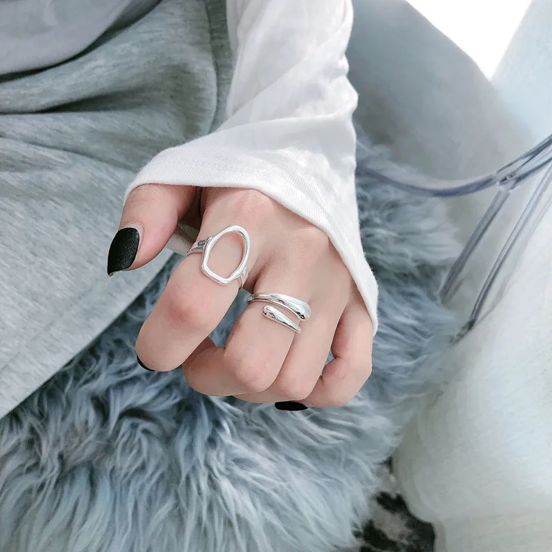 FFLACELL корейские новые металлические геометрические Овальные Полые двухслойные