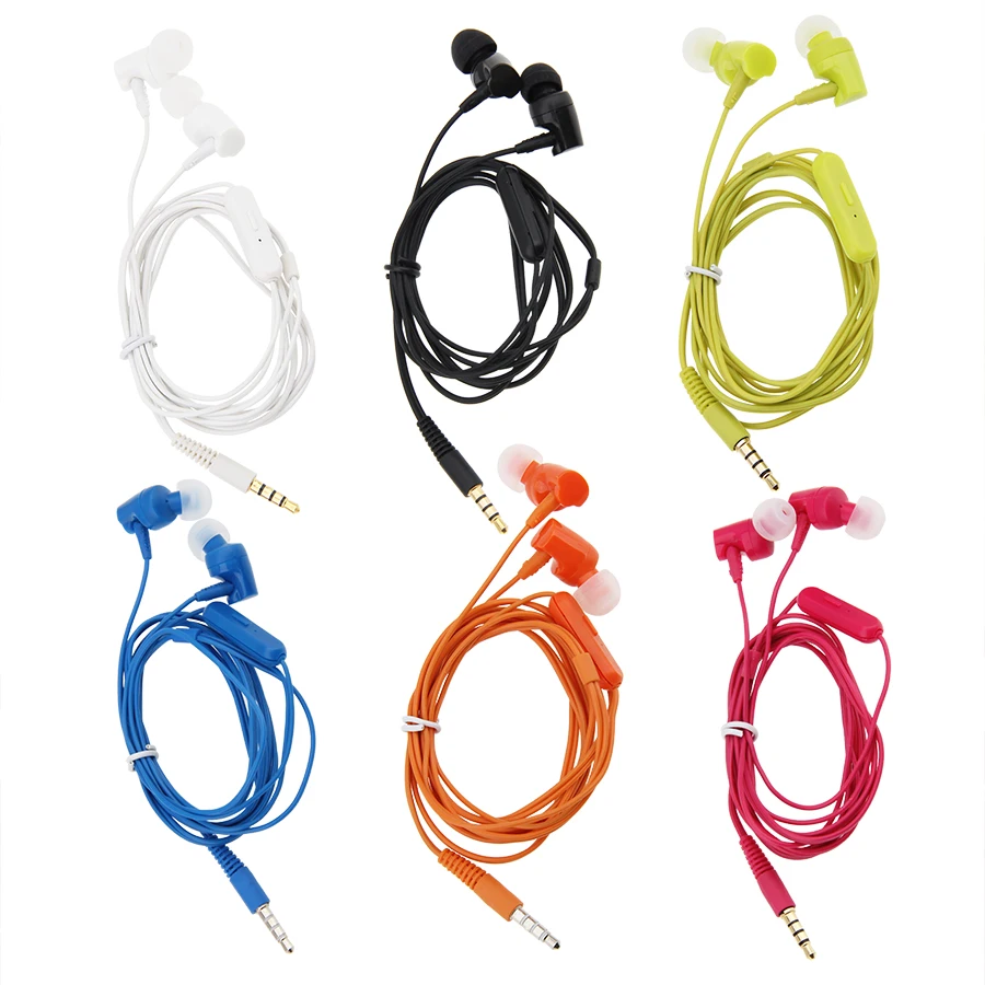 3.5mm In-Ear Stereo Earbuds Earphone Universal Sports Earphone Running Headset for Samsung For iPhone For Xiaomi 10pcs