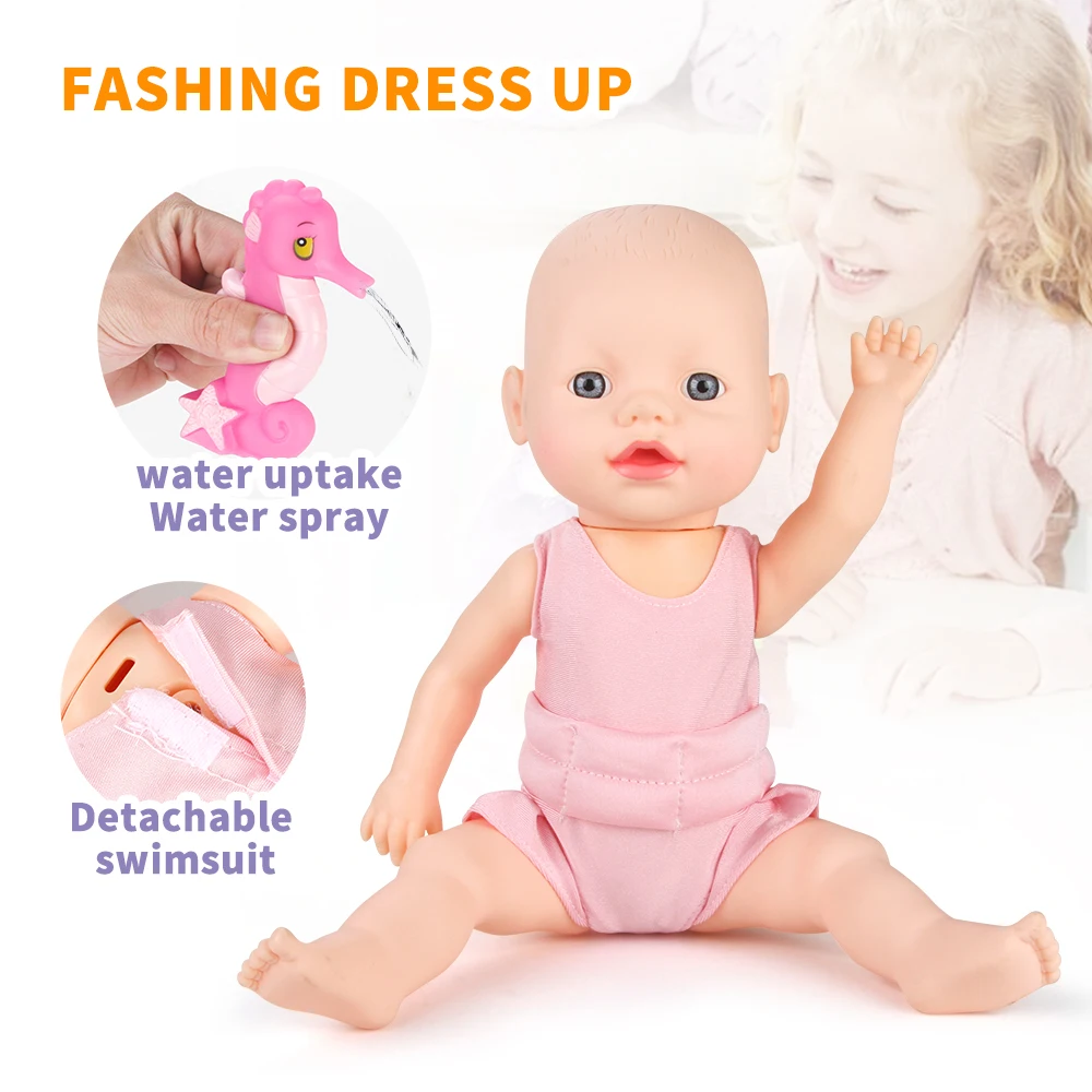 Bebe Reborn Водонепроницаемая кукла для плавания игрушка девочек Электрический