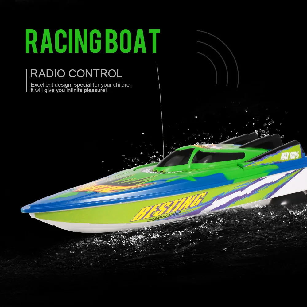 RC Boat High Speed radio controlled motor boat 20km/h remote toy gifts for children and beginner lakes pool | Игрушки и хобби