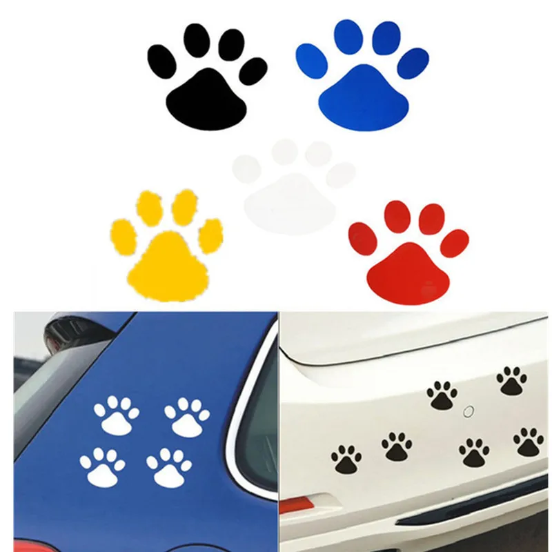 

8Pcs Cute Paws Car Sticker Dog Footprint Decals Puppy Claws for Bumper Windshield Door Mirror Motorcycle Refrigerator Wall