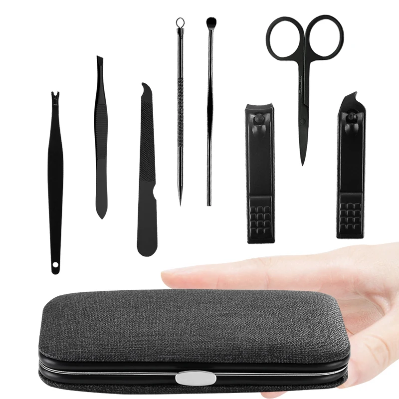 8 шт./компл. щипцы для ногтей педикюрные ножницы бровей игла удаления прыщей и