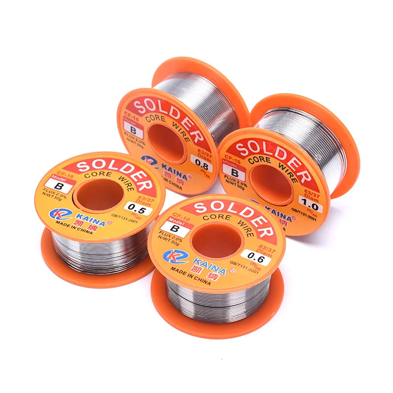 

0.5/0.6/0.8/1.0mm 50g Welding Wire Roll Flux 2.0% 45FT Soldering Wire Roll