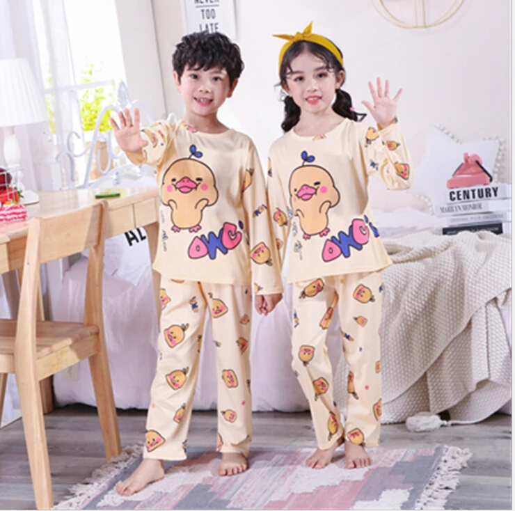 

Новинка, весенне-Осенняя детская Милая Пижама, одежда для сна в тонкой картонной коробке, унисекс, одежда для отдыха для девочек, детская пиж...