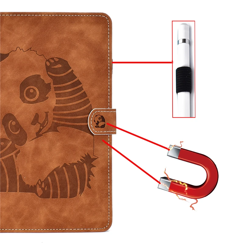 

Leather Cover Coque For Amazon HD8 HD 8 Cartoon Panda Stand Case For Amazon Kindle Fire HD8 HD 8 2017 2016 8.0 eBook Cover Cases
