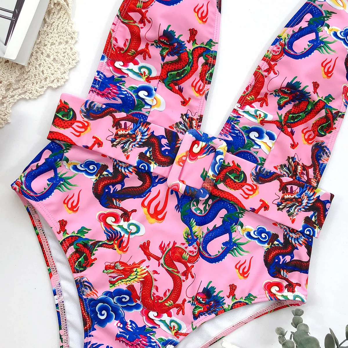 

Women One Piece Swimsuit Deep V Swimwear Sexy Push Up Momokini Summer Beach Bathing Suit Women's Swimming Suit