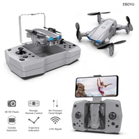 eboyu ky906 foldable mini rc drone wifi fpv 4k hd camera gift portable pocket rc quadcopter altitude hold return home for kids
