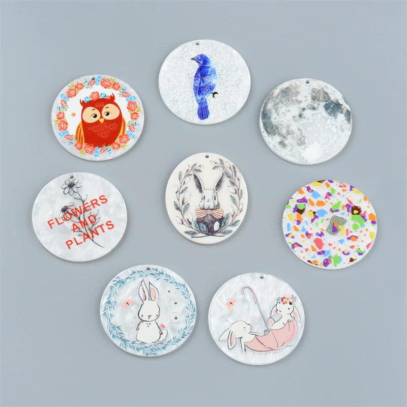 6 шт. Круглые разноцветные аксессуары для самостоятельного изготовления сережек