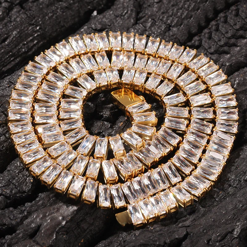 Цепочка из нержавеющей стали с фианитом класса ААА для мужчин и женщин |