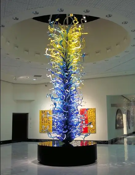 Hot Sale Murano Glass Floor Lamp Large Flower Design Glass Art Sculpture Standing Lamp enlarge
