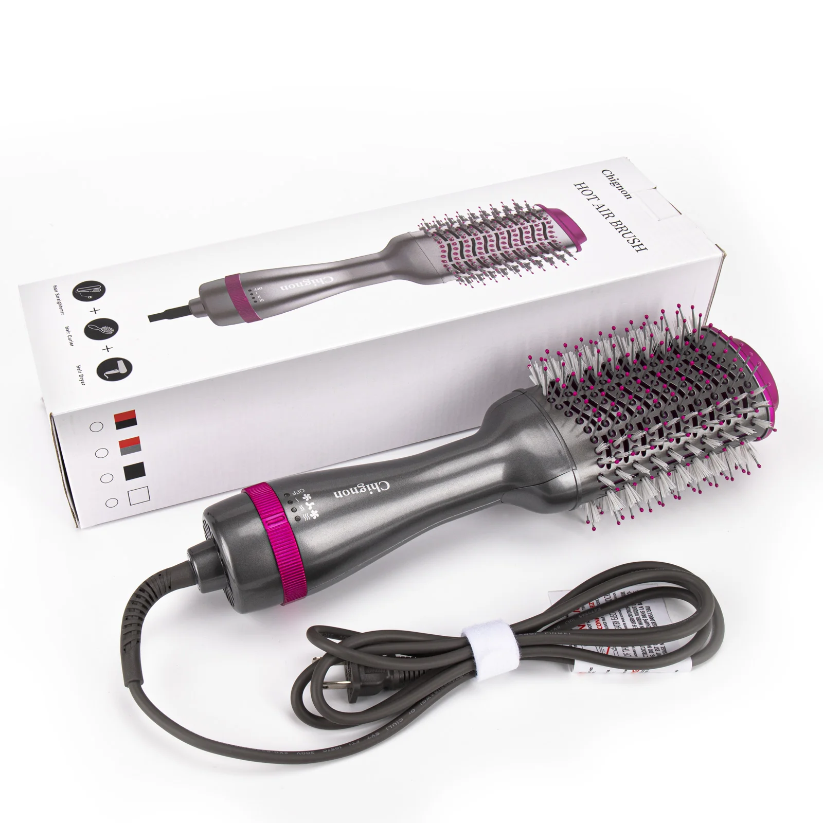 

Upgraded Hair Dryer Brush One Step Styler and Volumizer Oval Straightener Curler Comb Electric Hot Air
