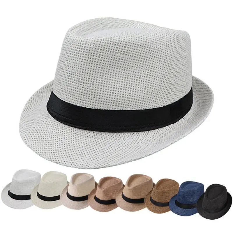 2020 новая детская летняя пляжная соломенная шляпа джаз Панама Трилби фетровая